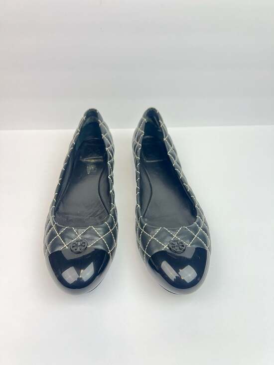 Tory Burch Shoes - Tory Burch Kaitlin Quilted Leather Ballet Flats with Patent Cap Toe 11 M